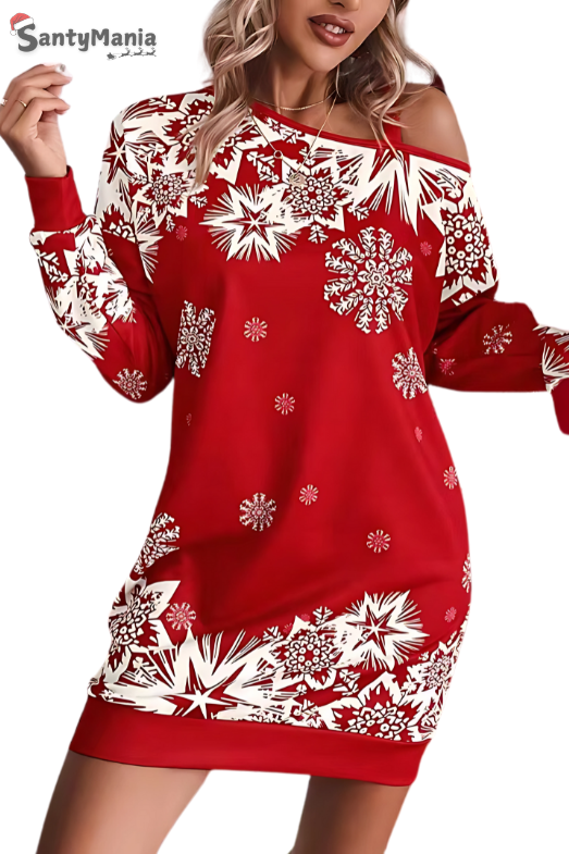 Santymania Christmas Snowflake Sloping Shoulder