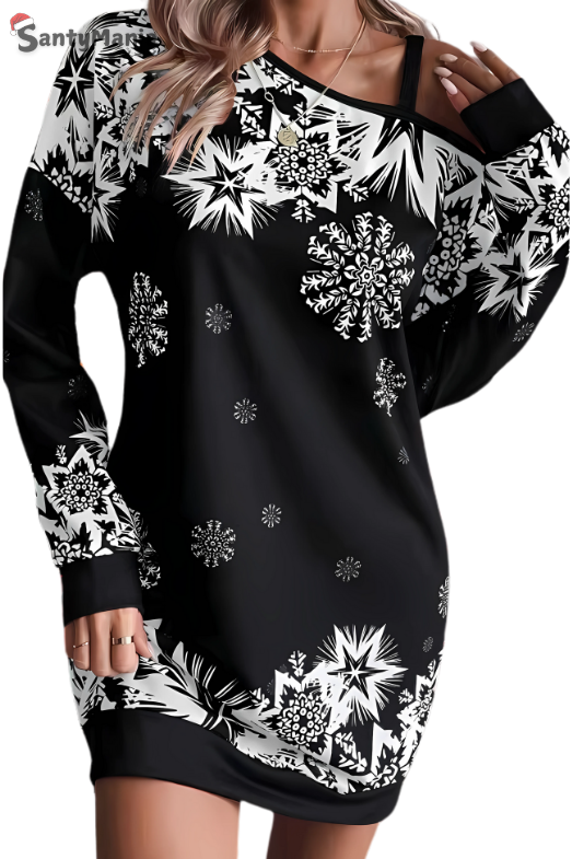 Santymania Christmas Snowflake Sloping Shoulder